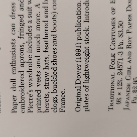 NEW French Folk Costumes Paper Dolls in Full Colour by Kathy Allert (1991) - Picture 3 of 7